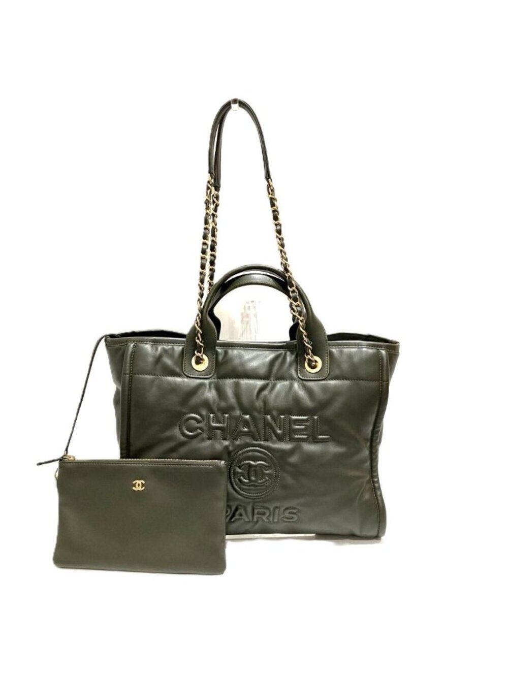 Chanel Deauville 2-Way Shoulder Bag Leather